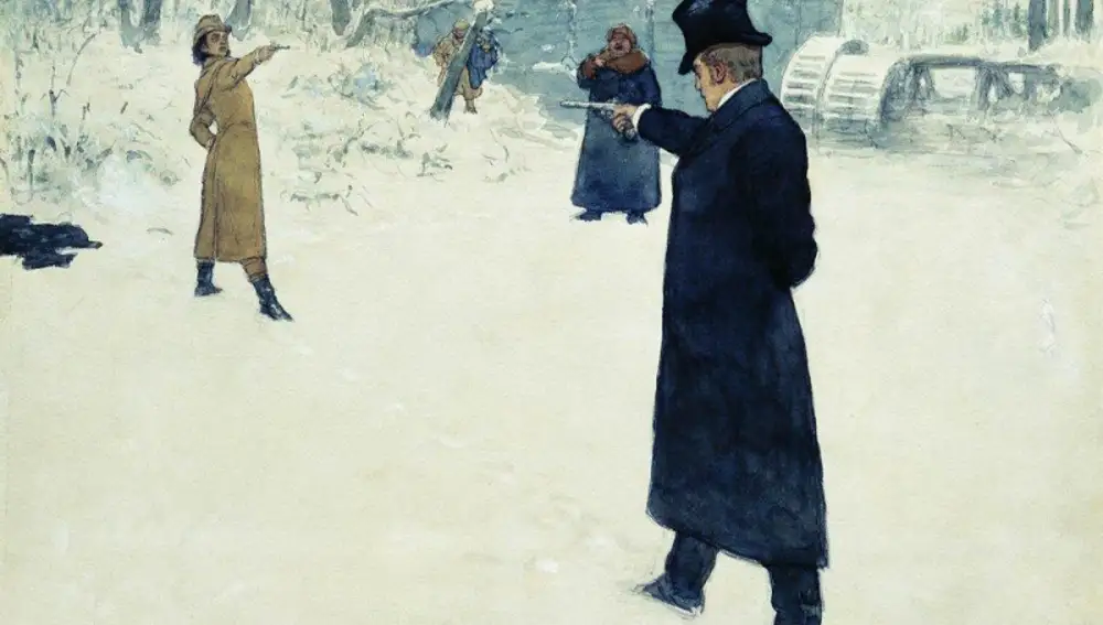 "Duelo en la nieve", de Ilya Repin