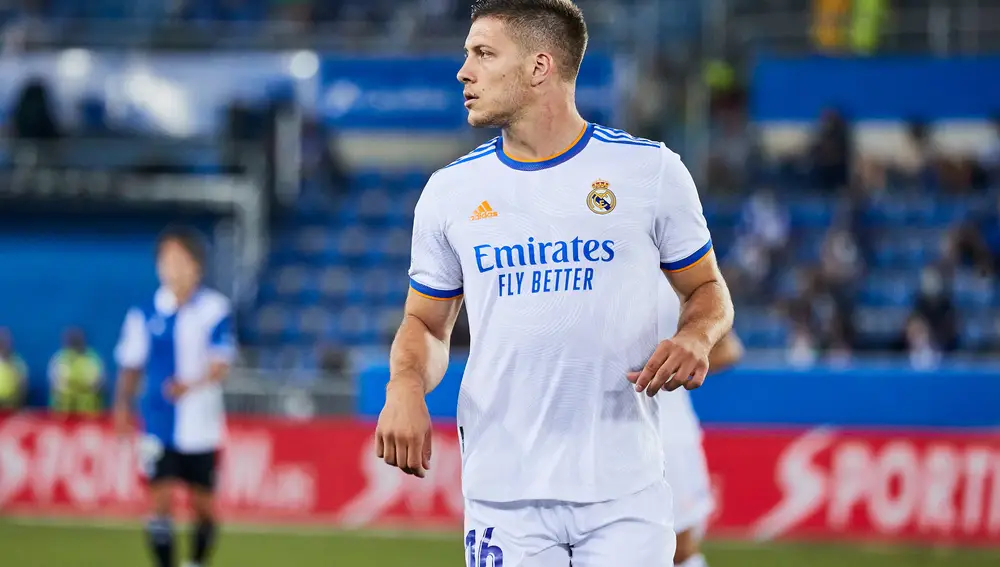 Luka Jovic con el Real Madrid.
