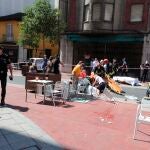 Imagen de archivo de un atropello en una terraza de una cafetería