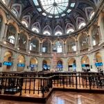 Vista del interior de la Bolsa de Madrid