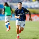 James Rodríguez con el Everton.