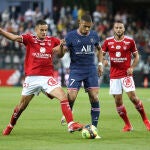 Kylian Mbappe, en un partido con el PSG