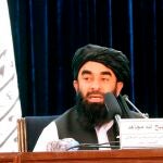 Zabihullah Mujahid, en una rueda de prensa en Kabul (Afganistán) EFE/ Akhter Gulfam