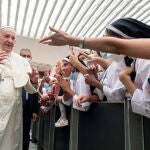 El Papa Francisco durante la Audiencia Genera, en el Aula Pablo VI