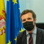 El líder del PP, Pablo Casado, preside la reunión del Comité de Dirección del PP