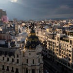 Imágenes de la Gran Vía de Madrid desde el Círculo de Bellas Artes