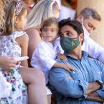 Francisco Rivera con sus hijos Francisco y Carmen durante corrida de rejones perteneciente a la Feria de Pedro Romero 2021 en Ronda