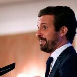 El líder del PP, Pablo Casado