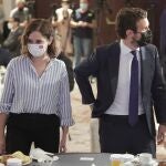 Isabel Díaz Ayuso y Pablo Casado, durante un desayuno informativo del Fórum Europa, el pasado martes, 7 de septiembre