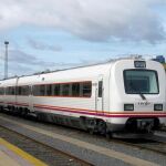 Tren en la estación de Mérida (Badajoz)