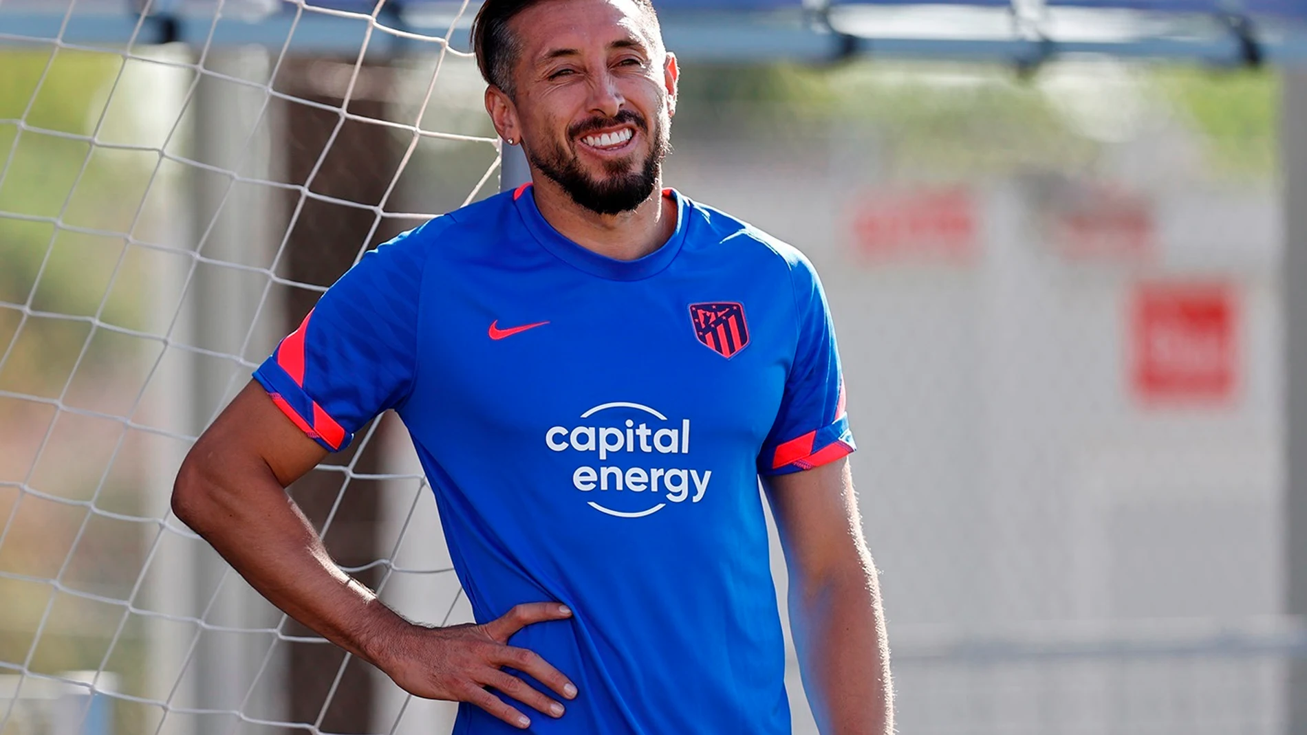 Héctor Herrera en un entrenamiento del Atlético de Madrid.
