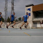 Javier Torija entrena en las pistas del polideportivo Dehesa de Navalcarbón, en Las Rozas.