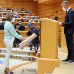 La senadora socialista por Andalucía Susana Díaz, durante su toma posesión en la Cámara Alta