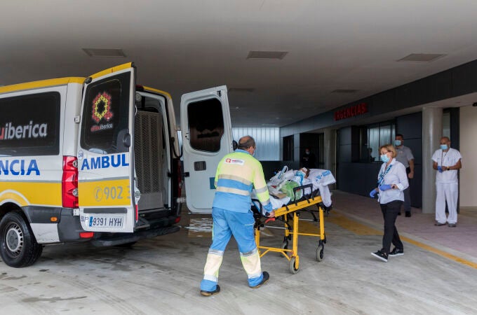 Traslado de enfermos al nuevo hospital de Salamanca