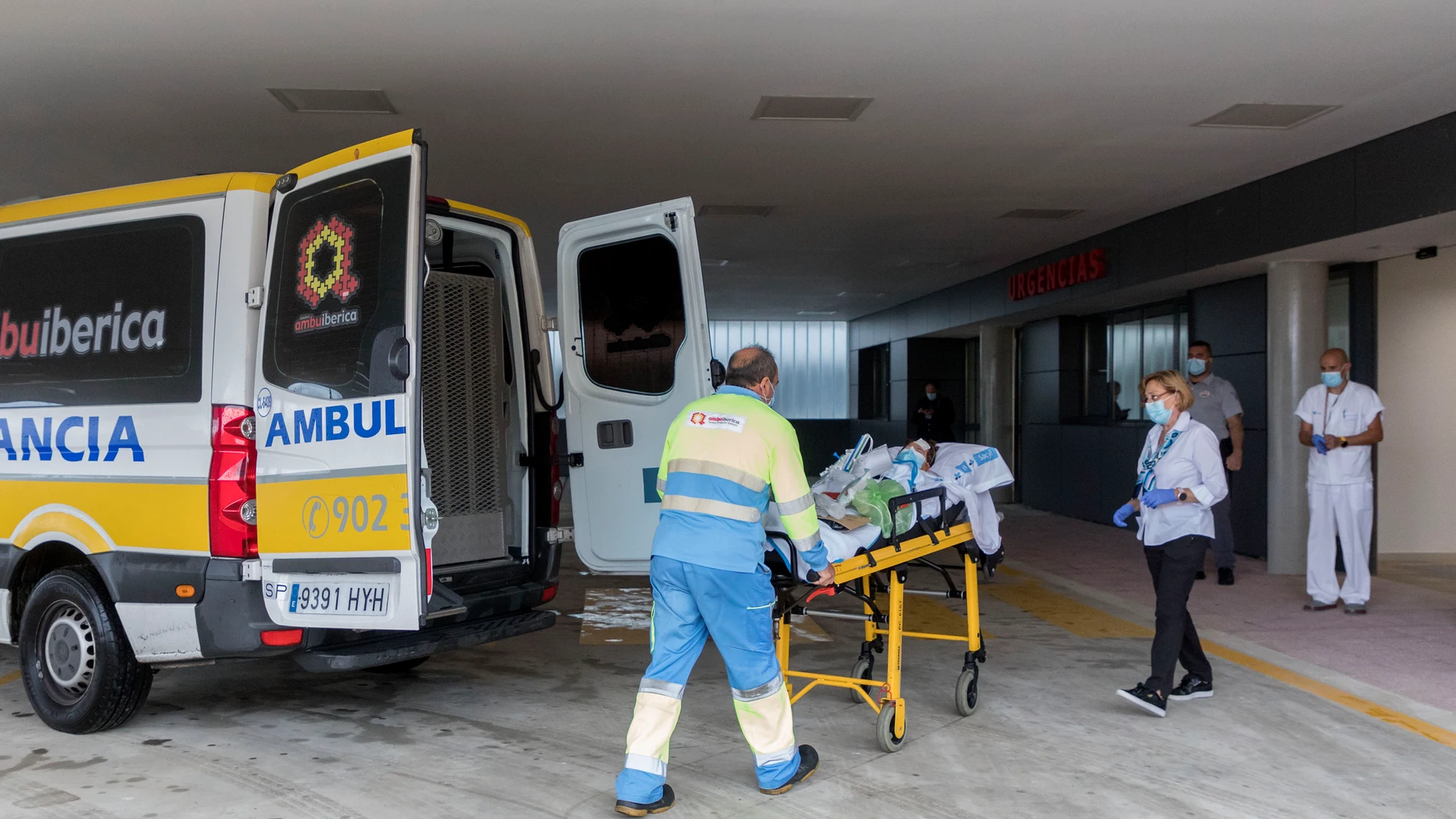 Traslado de enfermos al nuevo hospital de Salamanca