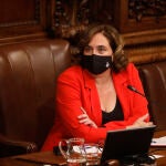 La alcaldesa de Barcelona, Ada Colau, en un pleno extraordinario telemático del Ayuntamiento de la Ciudad, a 15 de septiembre de 2021.Kike Rincón / Europa Press