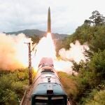El misil lanzado desde un tren en Corea del Norte