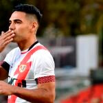 Radamel Falcao, en su presentación como nuevo jugador del Rayo Vallecano.