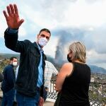 El presidente Sánchez en su visita a la isla de La Palma en septiembre de 2021