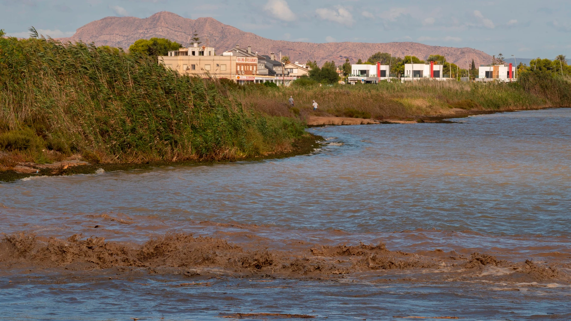 Desembocadura de la Rambla del Albujón al Mar Menor