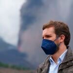 El presidente del Partido Popular, Pablo Casado, ha visitado este miércoles en La Palma