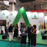 La viceconsejera de Agricultura, Ana Corredera, visita el espacio expositivo de 144 metros cuadrados con el que cuenta la Junta de Andalucía en Expoliva