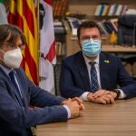 Carles Puigdemont y el actual presidente, Pere Aragonè