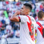 Radamel Falcao con el Rayo Vallecano.