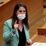 La Portavoz de Vox, Ana Vega, interviene en el hemiciclo de Les Corts, donde tiene lugar el segundo debate sobre el estado de la Comunitat de esta legislatura.
