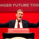 El líder laborista, Keir Starmer, pronuncia su discurso de cierre del congreso laborista en Brighton