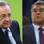 Florentino Pérez, presidente del Real Madrid, y Joan Laporta, presidente del Barcelona.