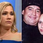 Mavys Álvarez, en la actualidad, y cuando mantenía una relación con Diego Maradona.