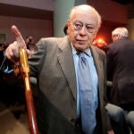 El expresidente de la Generalitat Jordi Pujol a su llegada al homenaje que la entidad Amics de Jordi Pujol le ha rendido en Barcelona.