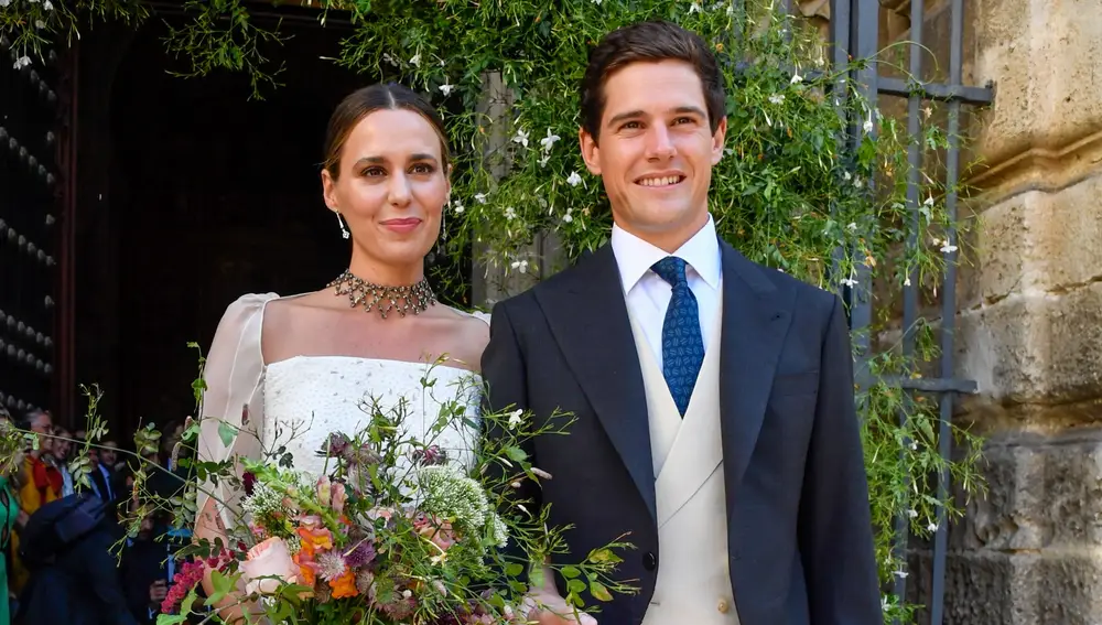 Claudia Osborne y José Entrecanales el día de su boda