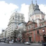 Fachada de la Iglesia de las Calatravas, templo que acoge una de las joyas del barroco