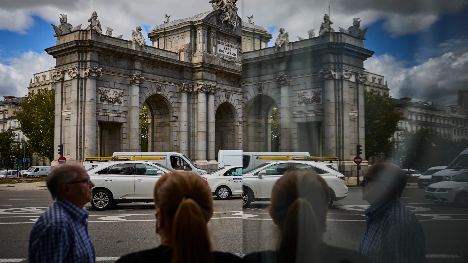 La fachada de la Puerta de Alcala de Madrid, que ha sido declarada Patrimonio de la Humanidad.