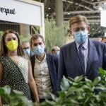 Puig y la consellera de Agricultura, Mireia Mollà, en la inauguración de Iberflora