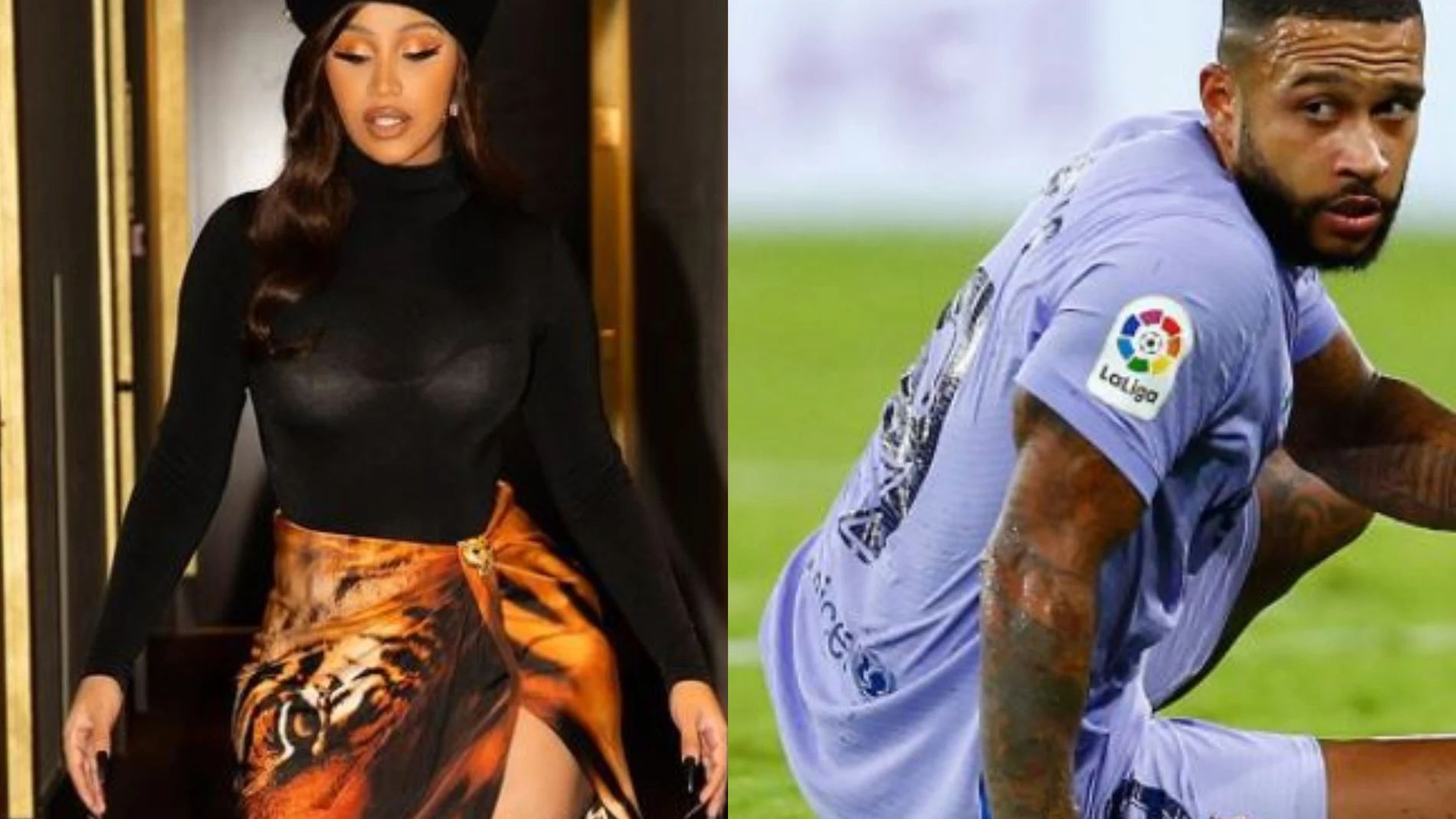 Memphis Depay y Cardi B