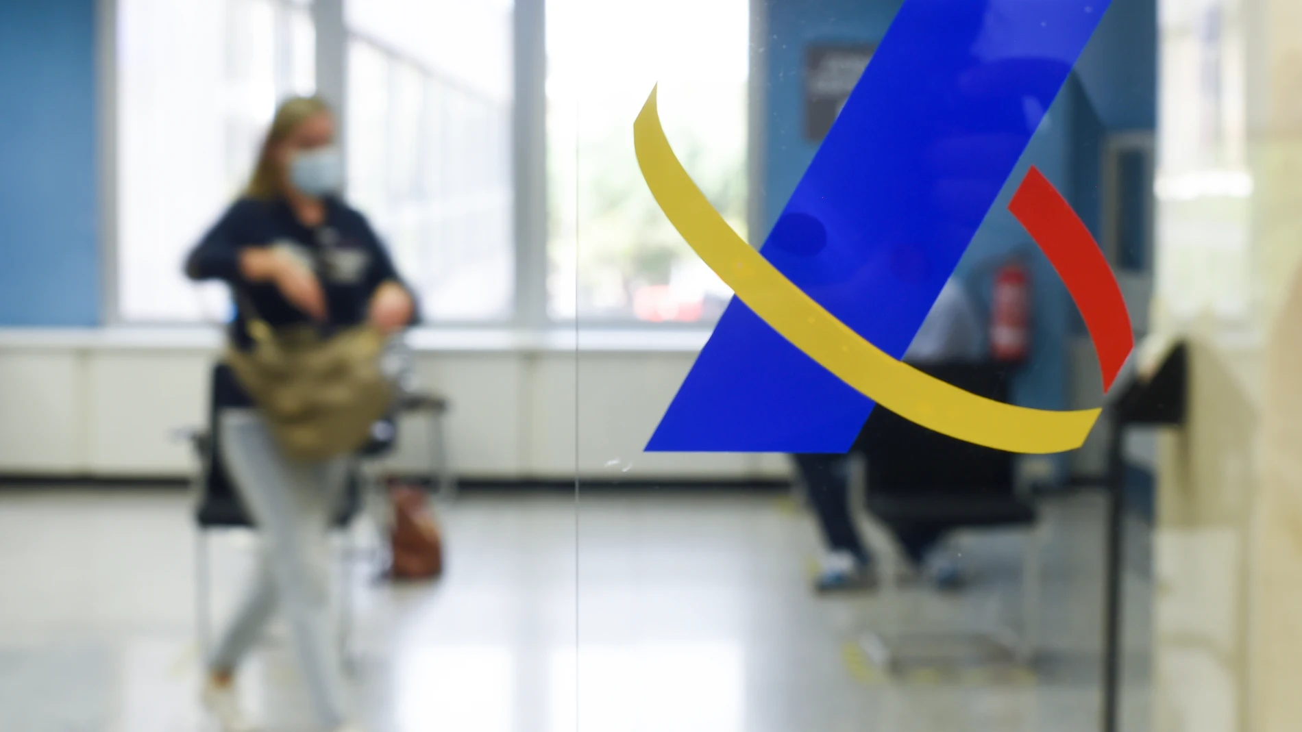 Símbolo de la Agencia Tributaria en una de las oficinas de la Agencia Estatal de la Administración Tributaria.