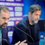 El presidente del Getafe, Ángel Torres, y el entrenador del Getafe, Quique Sánchez Flores.