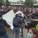 Ataque contra la carpa de S'ha Acabat en la Universidad Autónoma de Barcelona (UAB)