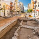 Imagen de los restos de la muralla hallados durante las excavaciones