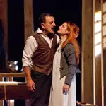 Marcial Álvarez y Esther Isla, o Don Pedro el Marqués de Ulloa y Nucha, en la función