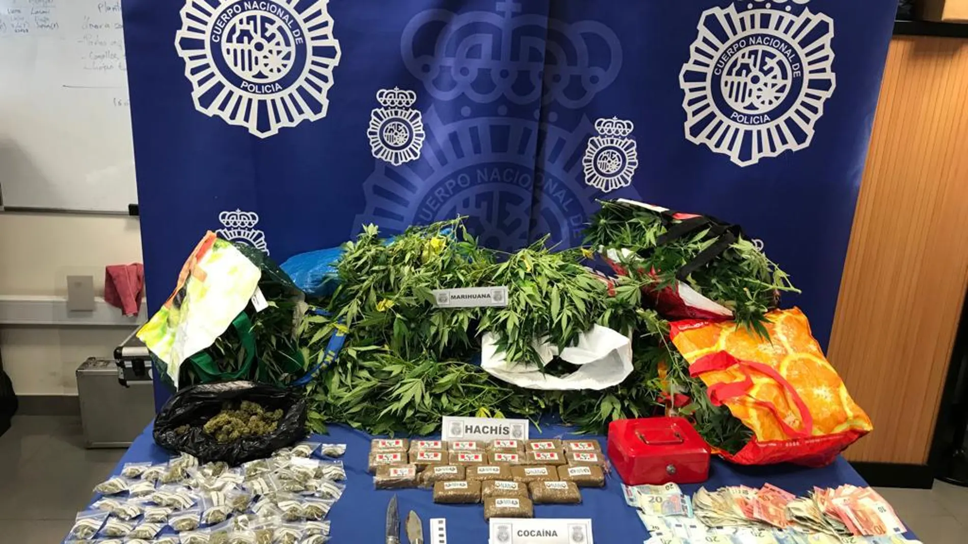 Material incautado en la operación realizada en Valladolid