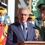 El delegado del Gobierno en Castilla y León, Javier Izquierdo, interviene en los actos de León por el Día de El Pilar, patrona de la Guardia Civil