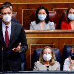 El presidente del Gobierno, Pedro Sánchez, en el Congreso de los Diputados.