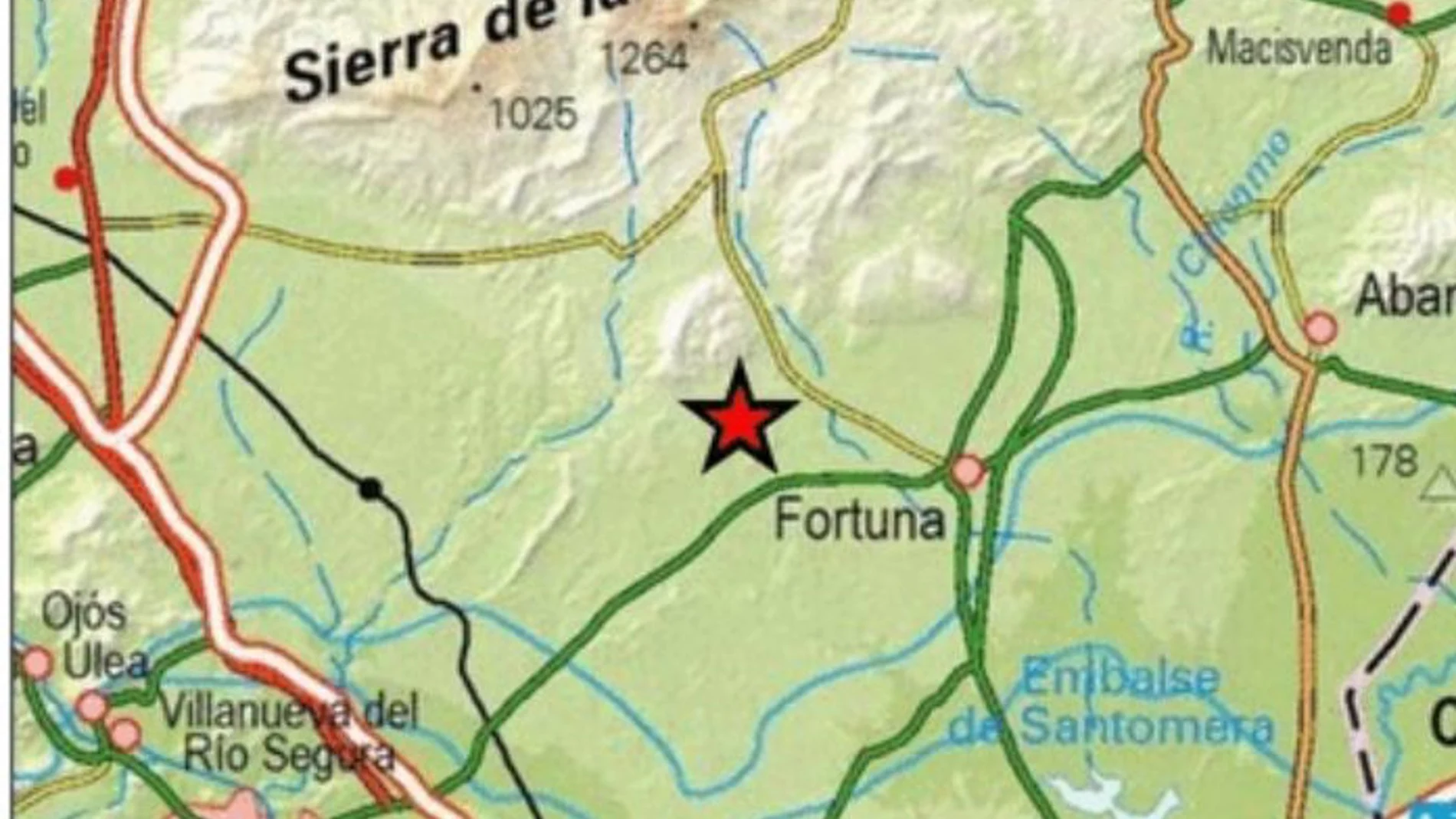 Zona en la que se ha producido el seísmo