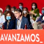 El presidente de la Generalitat Valenciana y Secretario General del PSPV, Ximo Puig, interviene en la segunda jornada del Congreso Federal del PSOE que se celebra en las instalaciones de Feria Valencia.