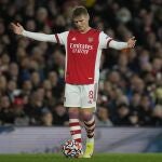 Martin Odegaard, durante un partido con el Arsenal