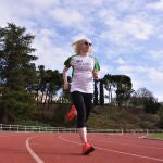Susana Rodríguez haciendo lo que más le gusta: correr